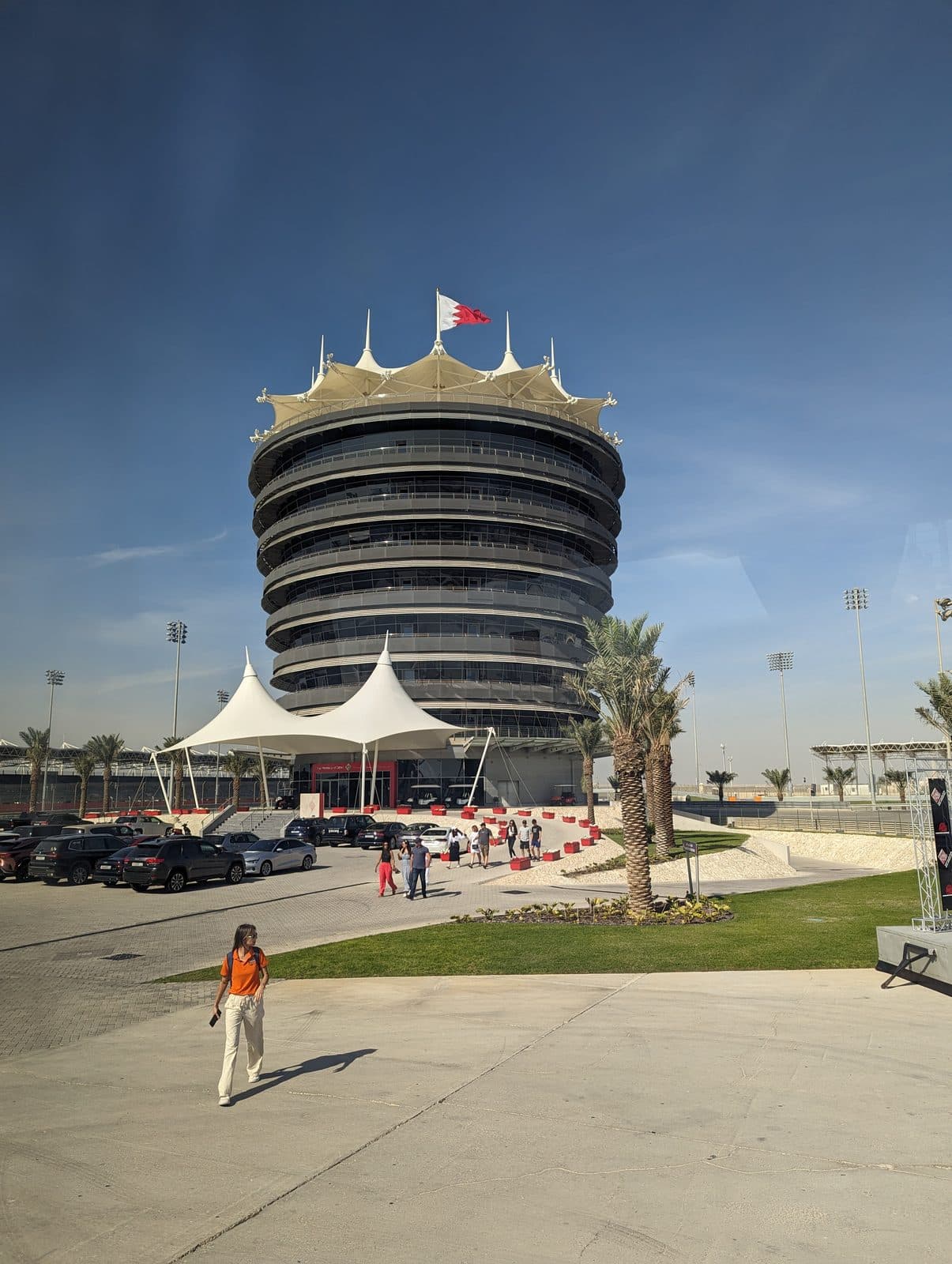 View of the Bahrain International Circuit track from the Sakhir Tower viewing platform